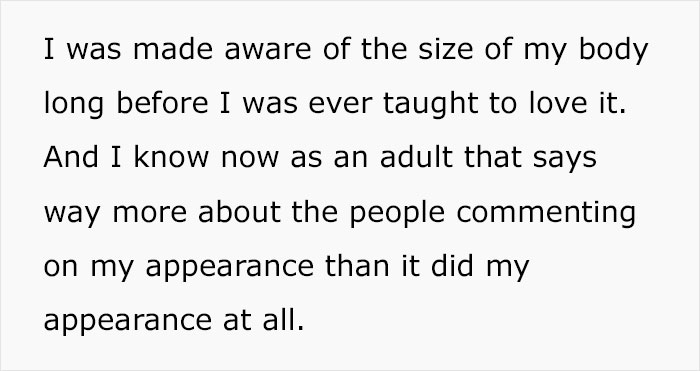 Woman Shares A Story Of How Her Teacher Commented On Her Body 17 Years Ago And That Still Contributes To Her Body Image Issues