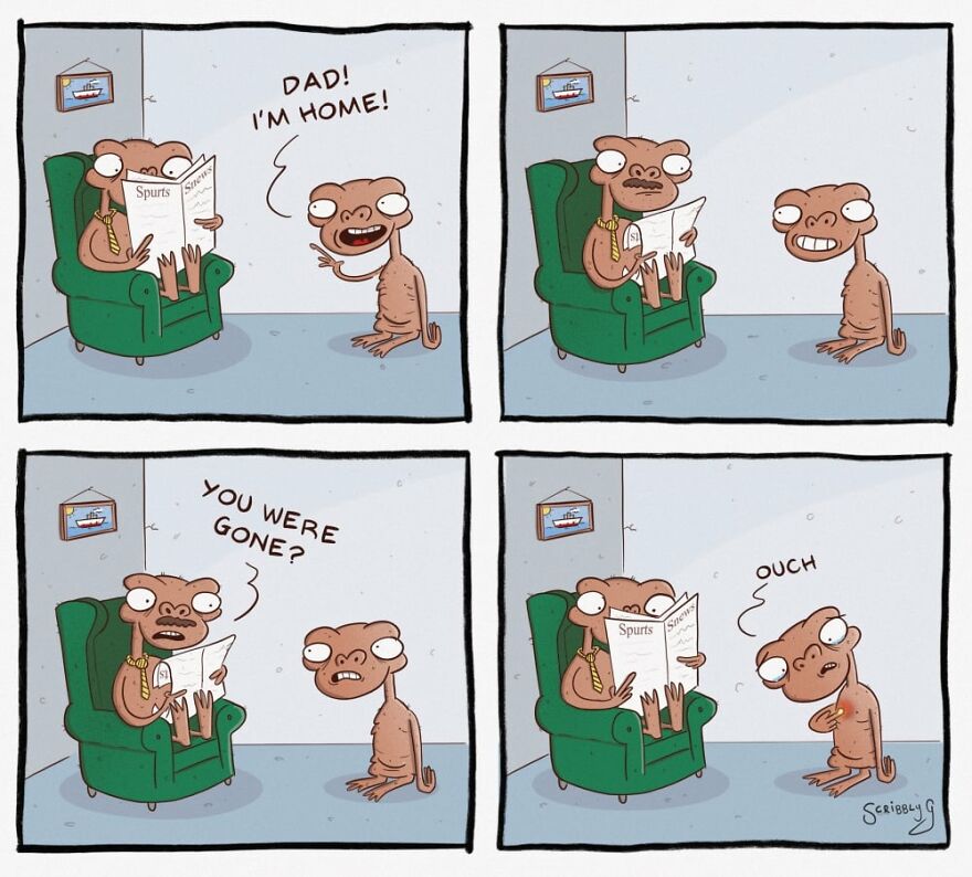 32 New Hilarious And Dark Comics With A Sudden Twist By Scribbly G