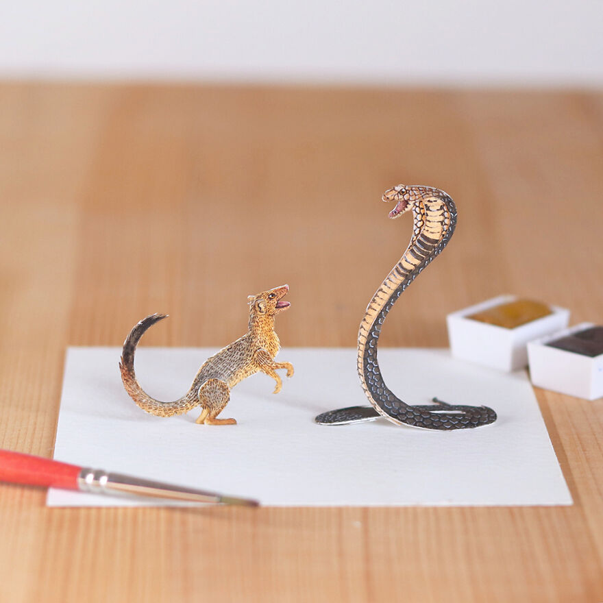 I Created Miniature Paper Cut Artworks Every Day For 1000 Days To Create Awareness About Wildlife