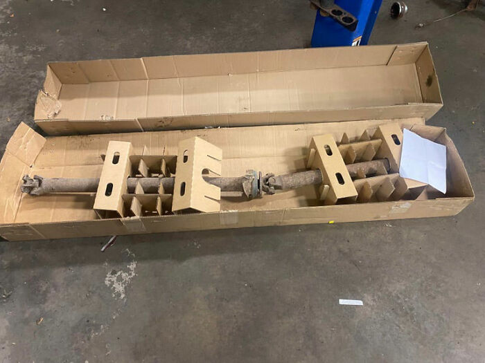 The “New” Driveshaft We’ve Been Waiting For Almost A Month For Finally Showed Up And My Manager Is Piiiised