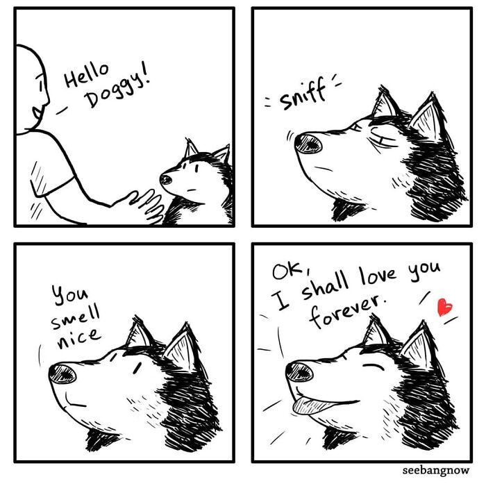 30 Comics That Show What Living With A Dog Is Really Like, By Xibang