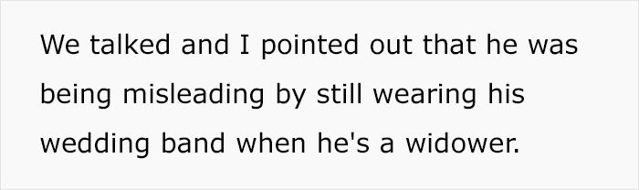Woman Confused About Widower Still Wearing A Wedding Ring, Brings It Up During Lunch Break And Things Get Out Of Hand Woman Confused About Widower Still Wearing A Wedding Ring, Brings It Up During Lunch Break And Things Get Out Of Hand