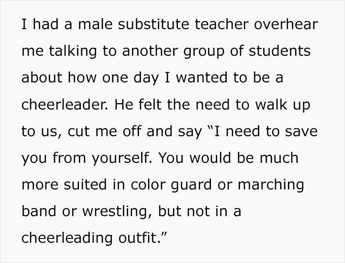 Woman Shares A Story Of How Her Teacher Commented On Her Body 17 Years Ago And That Still Contributes To Her Body Image Issues