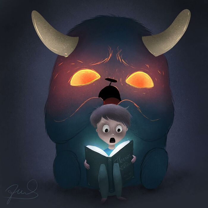 I Painted 19 Illustrations Of Cute Glowing Forest Monsters And Spirits