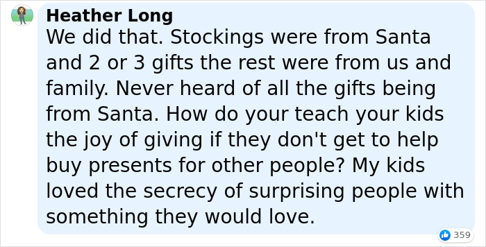 Mom Gets Called Out For Telling Kids Some Gifts Aren't From Santa, Inspires Other Parents Share Their Gifting Tactics Mom Gets Called Out For Telling Kids Some Gifts Aren't From Santa, Inspires Other Parents Share Their Gifting Tactics
