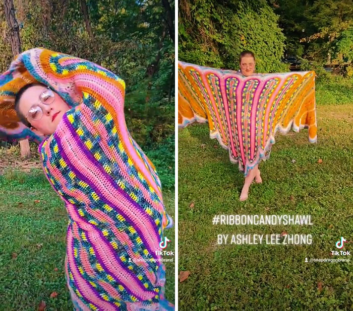 My Ribbon Candy Shawl In Action