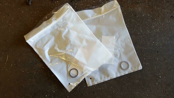 Plastic Waste. Ordered 100 Sump Plug Washers And They All Came Individually Bagged In Bags That Are Far Bigger Than Is Necessary