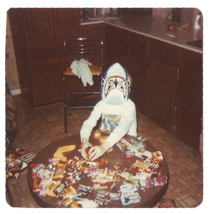 Jaws Inspects The Halloween Loot, 1976