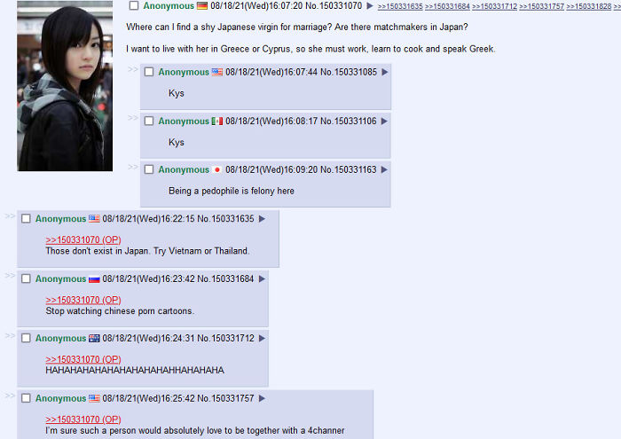 4chan Guy Wants A Cute Asian Waifu