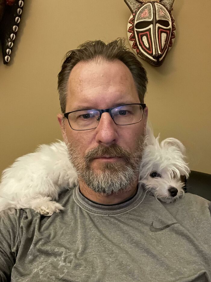 Reluctantly Agreed To Get A Dog After Years Of Pressure From The Wife And Kids..... This Is My Life Now