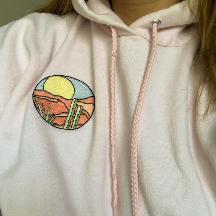 Covered Up An Old Company Logo On This Hoodie. I’m Really Pleased With This One