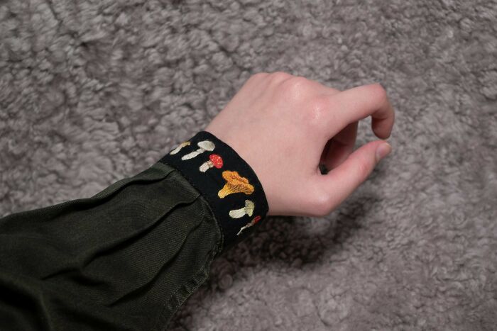 Mushroom Ring Sleeve Cuff I Made For My Jacket