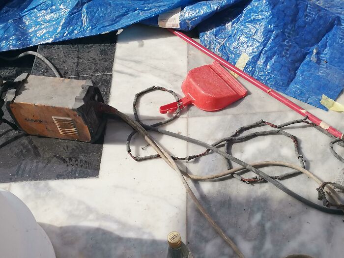 Some Welders Came Into My House, This Is Their Welding Machine And Electric Cord...