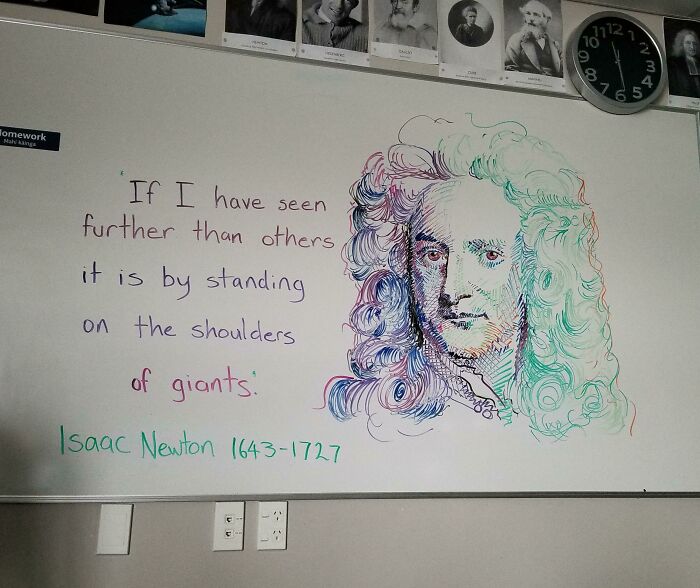 One Of The Teacher's At My New Zealand School Drawing