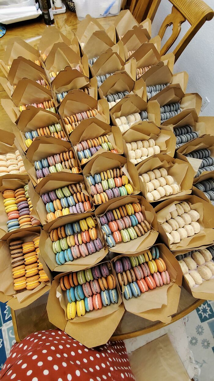The Best Part Of 2020 Was My Mom Starting Her Own Macaron Business While In Quarantine. Another Batch Of Orders Ready For Pick Up