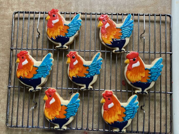 Had A Chicken Cookie Cutter Laying Around For Ages, Decided To Give It A Try Today