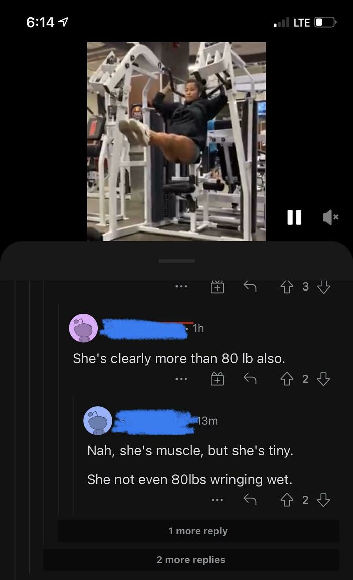 A Full Grown Adult Woman Can’t Possibly Weigh More Than 80 Lbs