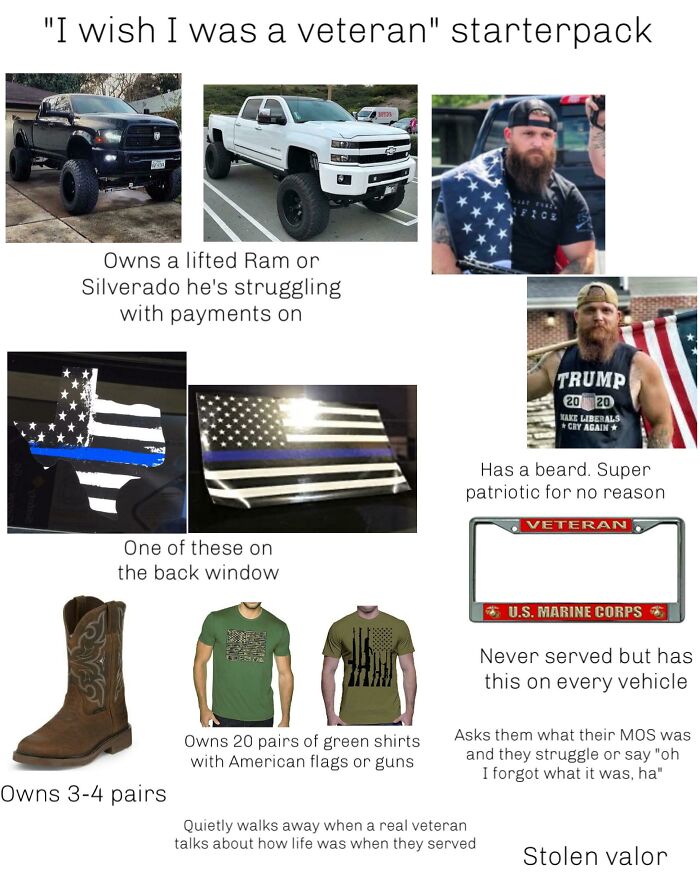 I Wish I Was A Veteran Starterpack