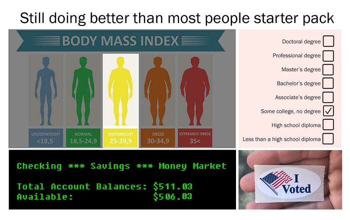 Still Doing Better Than Most People Starter Pack