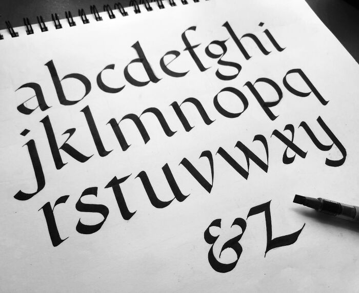 I Wrote This Alphabet In Foundational Hand