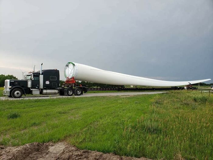 Transporto las aspas del molino de viento para los aerogeneradores eléctricos