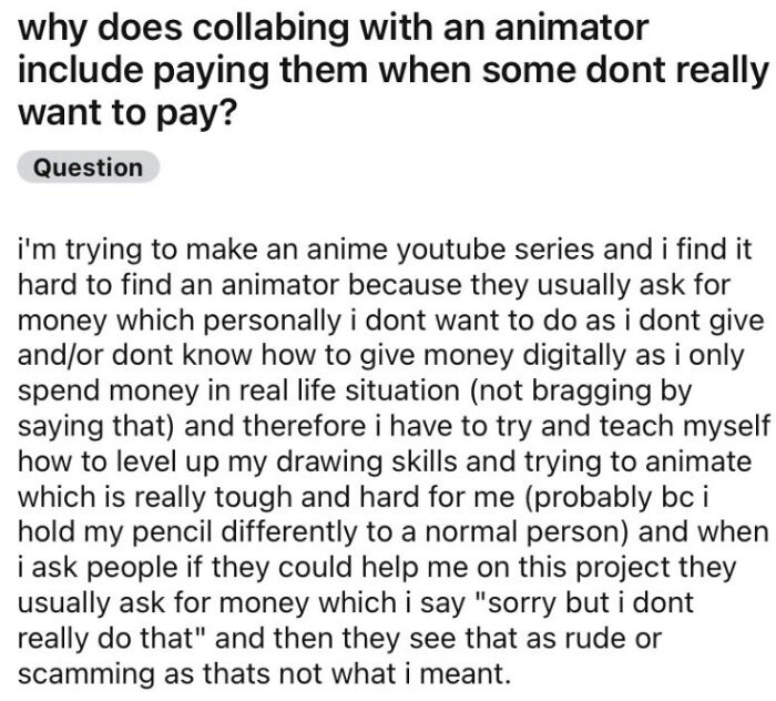 Using 'I Don't Know How To Give Money' As An Excuse