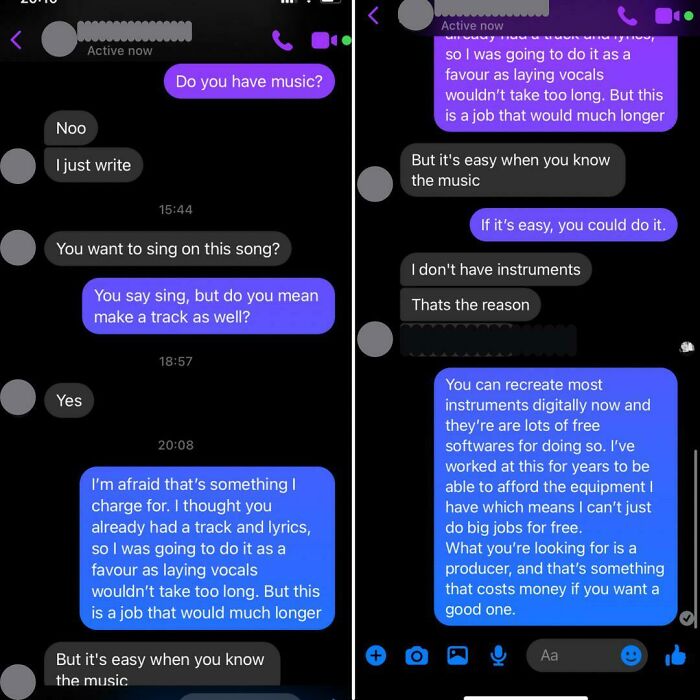 Cb Wants Me To Produce An Entire Track For Some Quickly Written Lyrics They Have For Free Because “It’s Easy”!