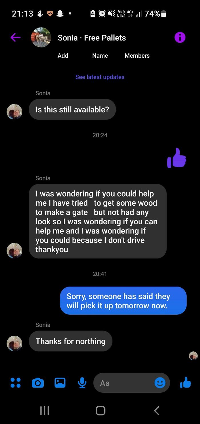 From An Advert For Free Pallets