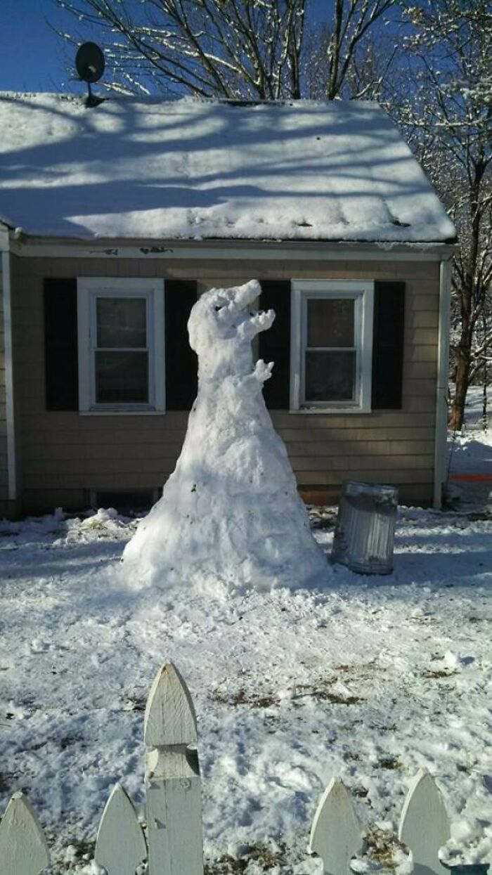 So I Told My Daughter To Make A Snowman, This Is What She Created