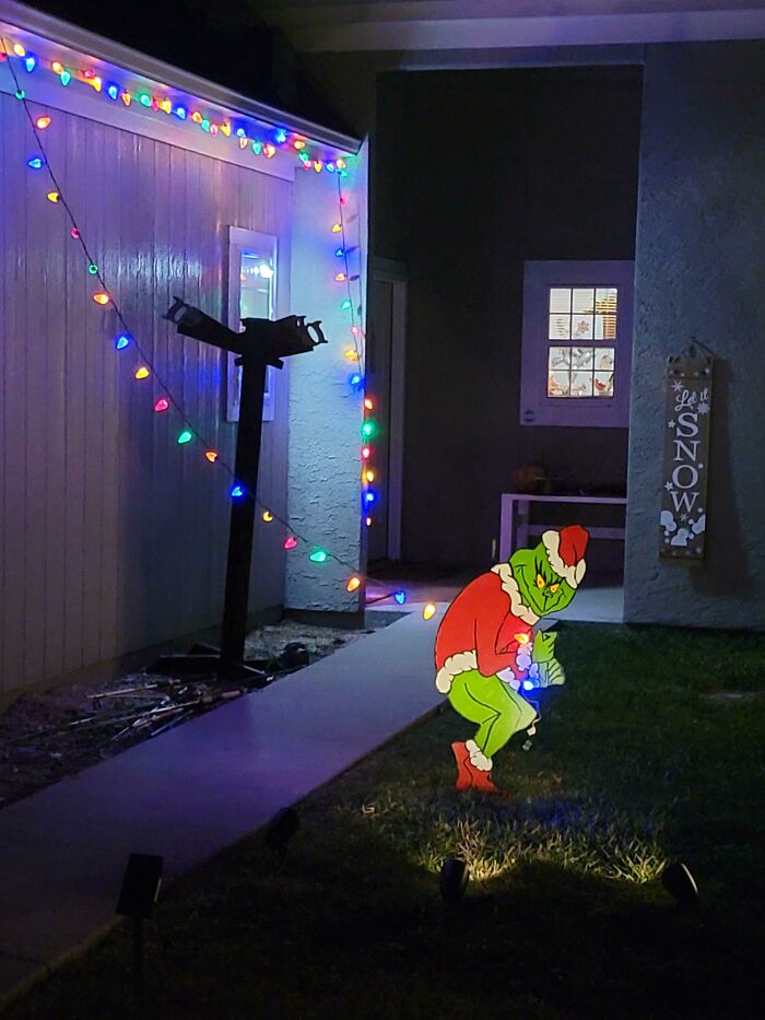 I Hate Putting Up Christmas Lights But Promised I Would After Thanksgiving