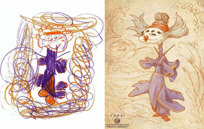 Propuesta de la niña artista Brooklynn, fan art de @volatilconcept