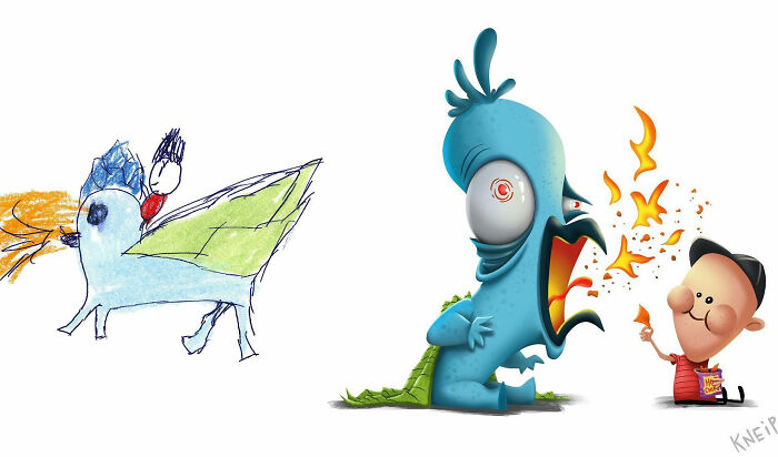 Propuesta de la niña artista Lexi, fan art de @danny.kneip