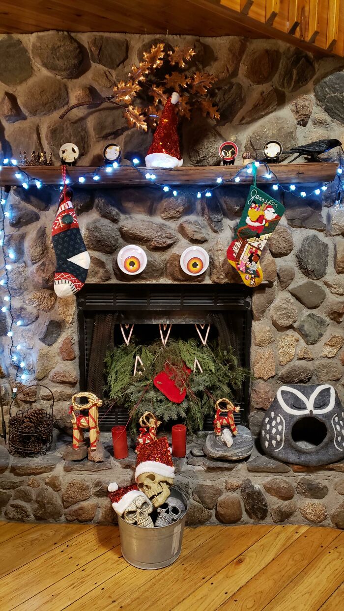 Didn't Get A Tree This Year, But Still Wanted To Decorate