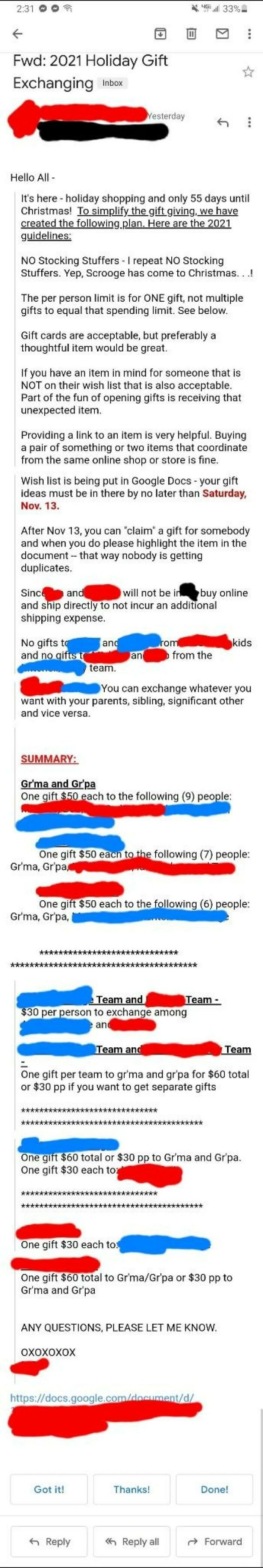 Aunt Turning Christmas Into A Generic Gift Exchange