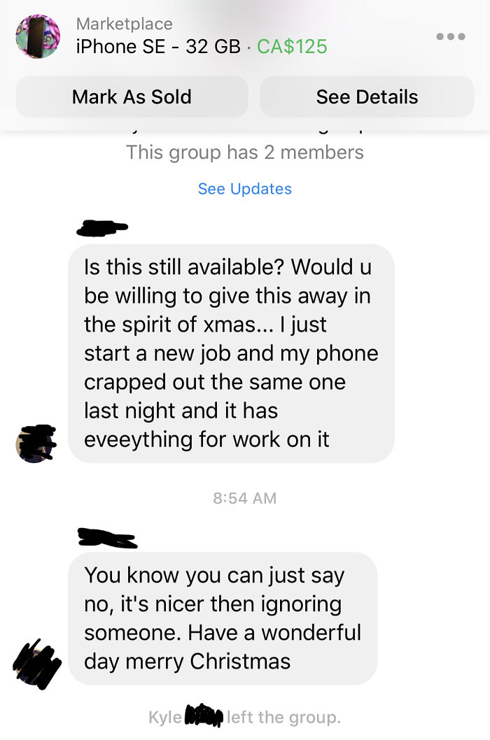 I Was Listening To Some Uplifting Christmas Music And Actually Considering This When The 2nd Message Came In