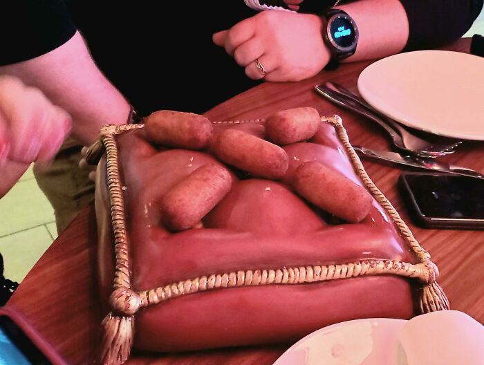 Yes, I Would Like Your "Mini Corn Dogs On A Ceramic Decorative Pillow" Please