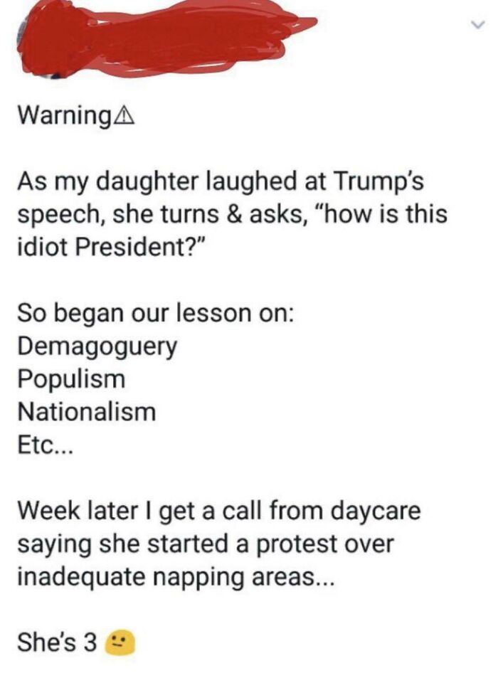 Trump Idiot Nap Area Bad