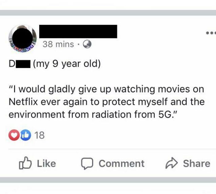 Brave 9 Year Old Draws The Line At 4G