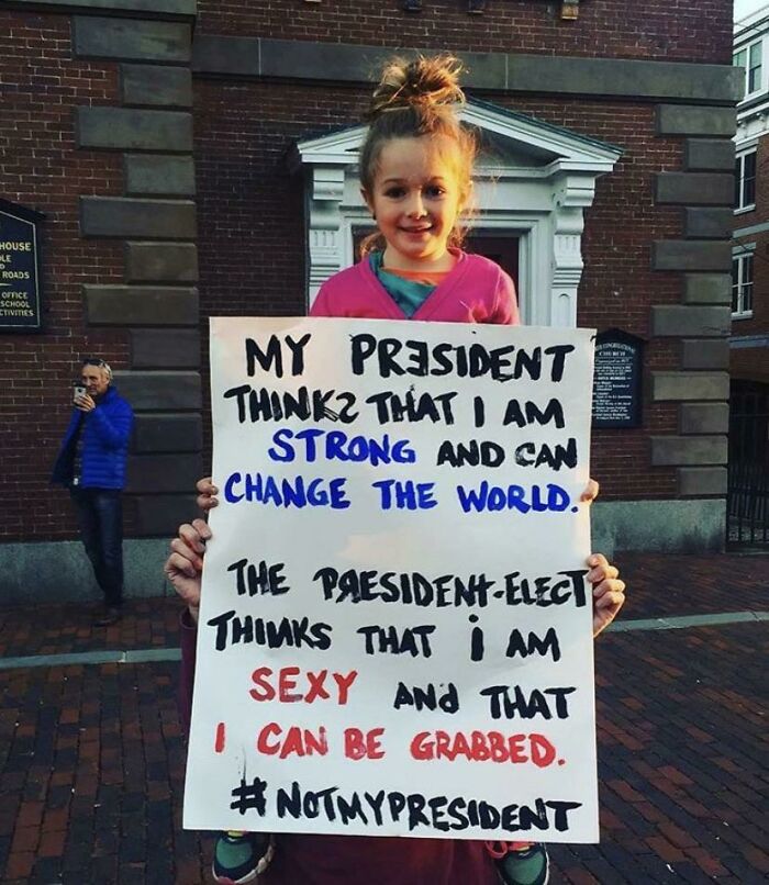 The Fact That Whoever Wrote This Sign Reversed The Alphabets To Make It Seem Like The Child Wrote It