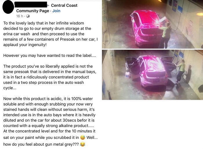 Stole From A Local Car Wash Company, Ended Up Significantly Damaging Her Car