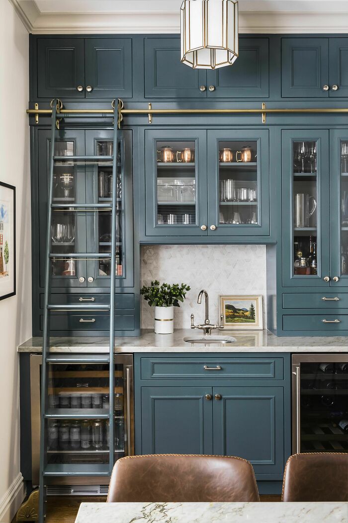 Renovated Wet Bar In A 1910 Row House, South End, Boston, Massachusetts