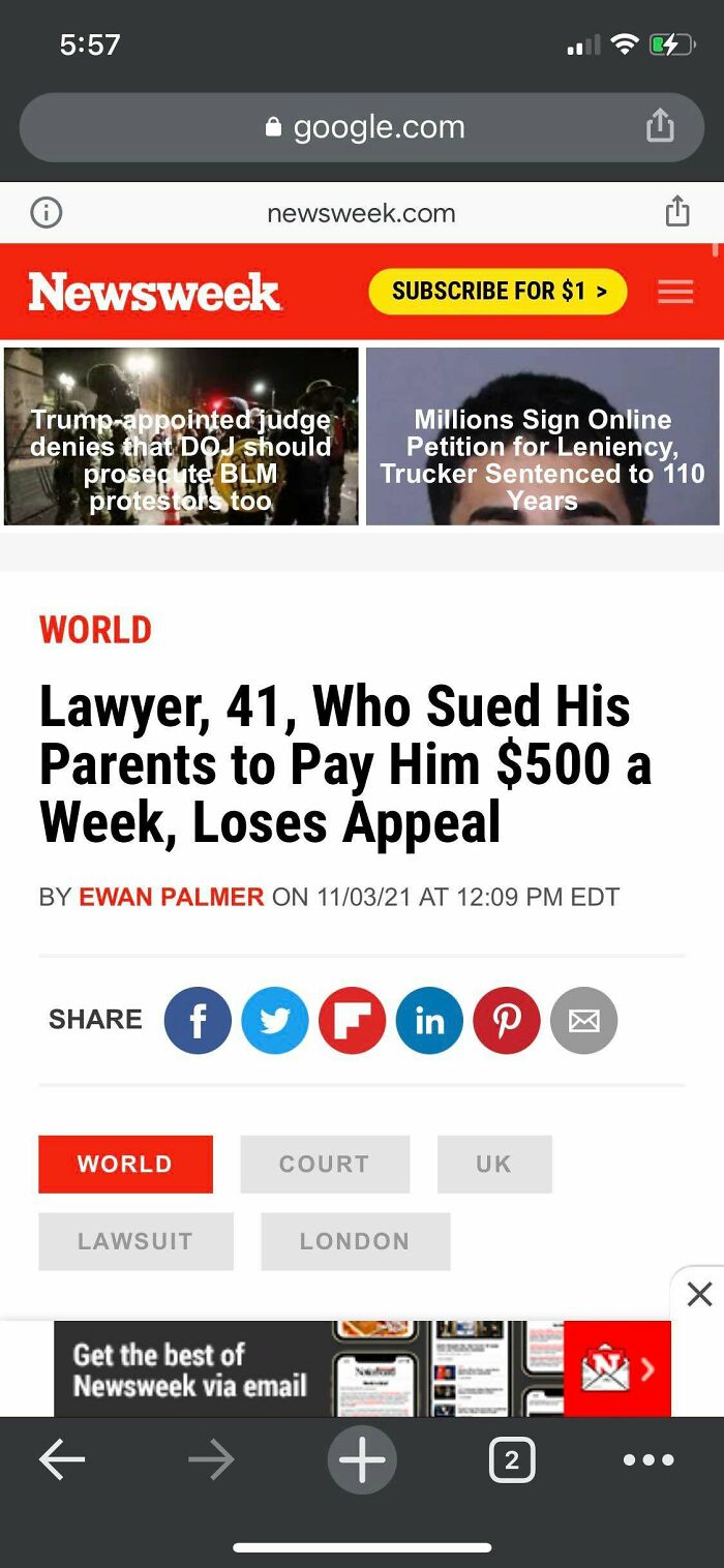 Ultimate 41-Year Old Cb Who Sued His Parents For A Lifelong Financial Support Loses Battle