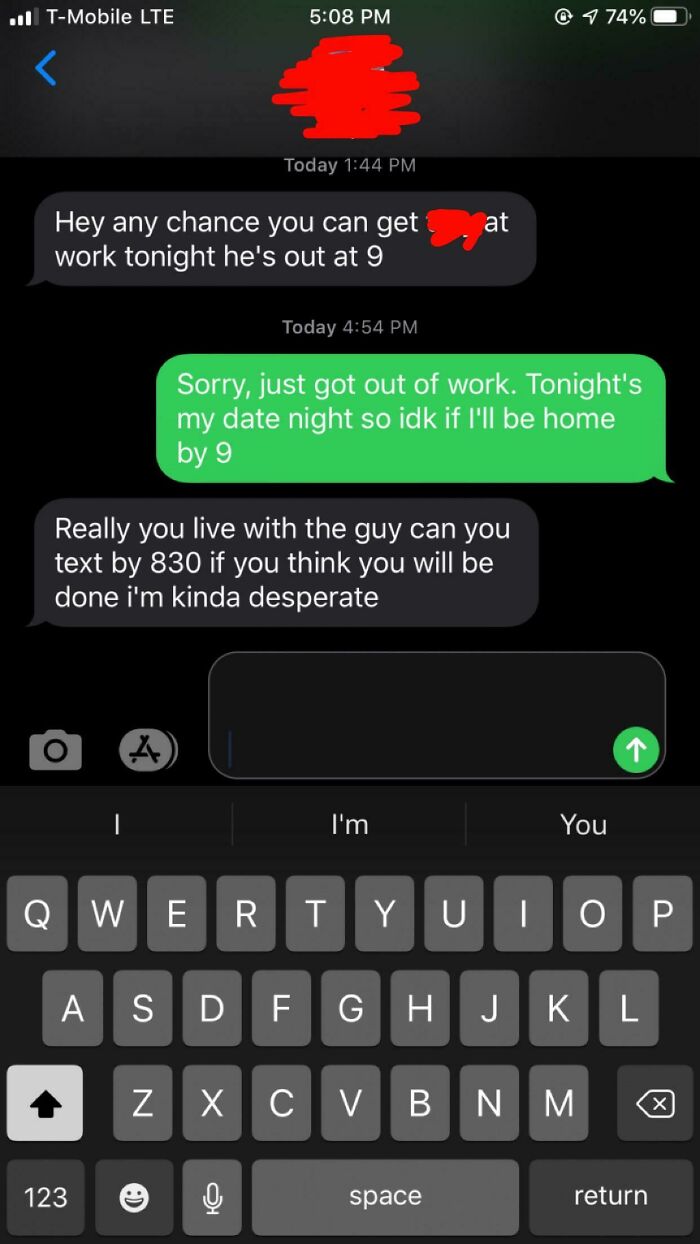 My Aunt Asks Me To Pick Up My Cousin At Least 3 Times A Week From Work Which Is A Half Hour From My House, To Drive Back The Other Direction An Hour. Easily A Quarter Of A Gas Tank Every Time. This Was Her Reaction When I Said No Tonight