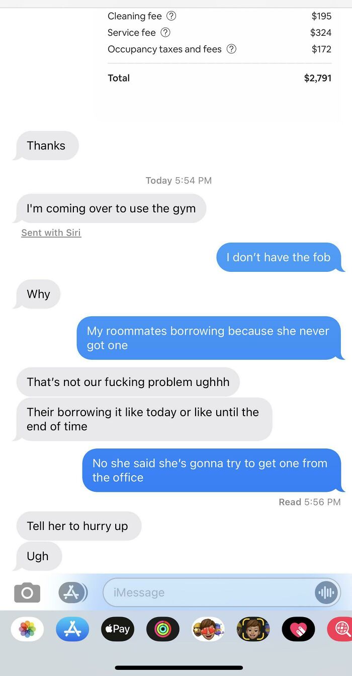 My Sister, Who Likes To Use My Complex’s Free Gym, Angry Because I Don’t Have The Fob Today