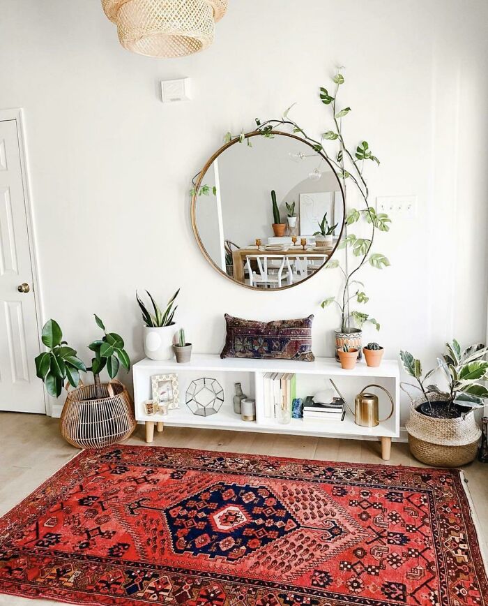 Colorful Entryway With Our Bench We Built