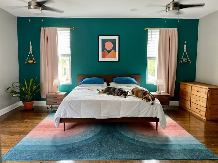 Added A Framed Print Above Our Bed And My Dream Room Is Finally Complete!