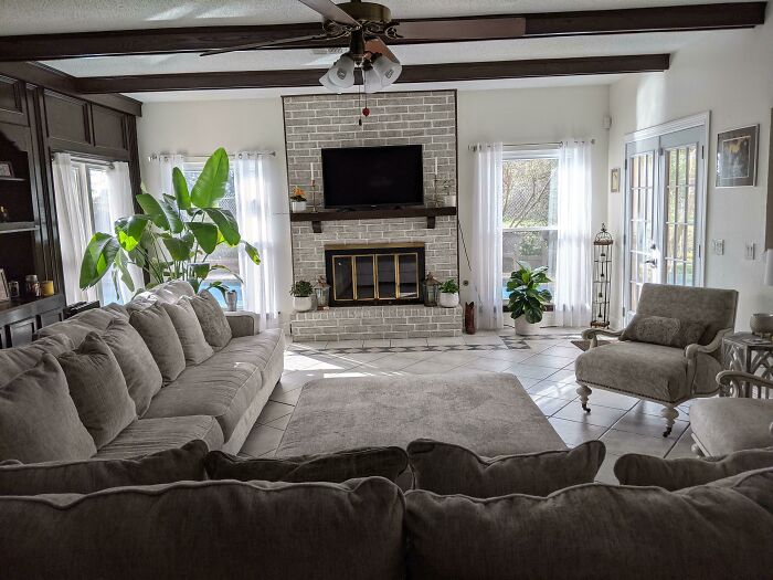 Just Redid Our Den. Very Pleased How Bright Everything Turned Out.