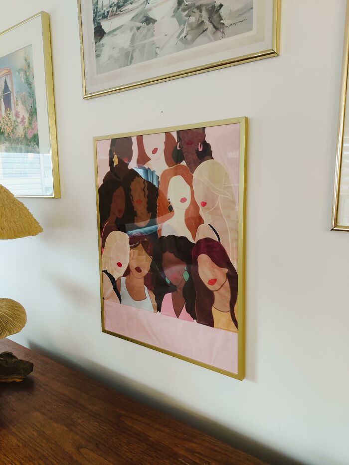 I Broke The Handle Of My Favorite Reusable Bag... So I Turned It Into An Artpiece. * Bag Is From Winners And The Gold Frame Is From IKEA