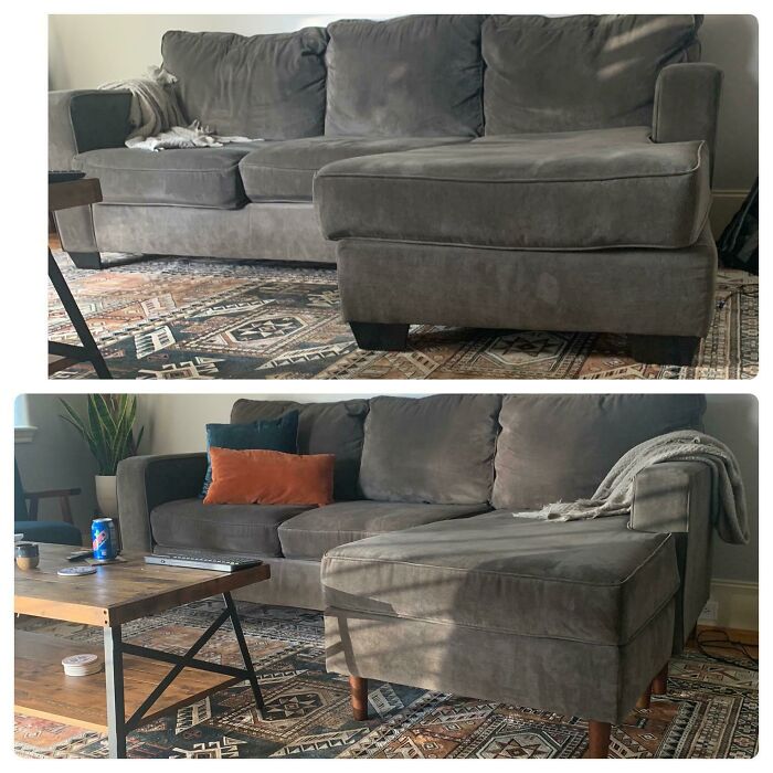 Little Things Can Make All The Difference. Loving The Way My Couch Looks With Updated Legs!