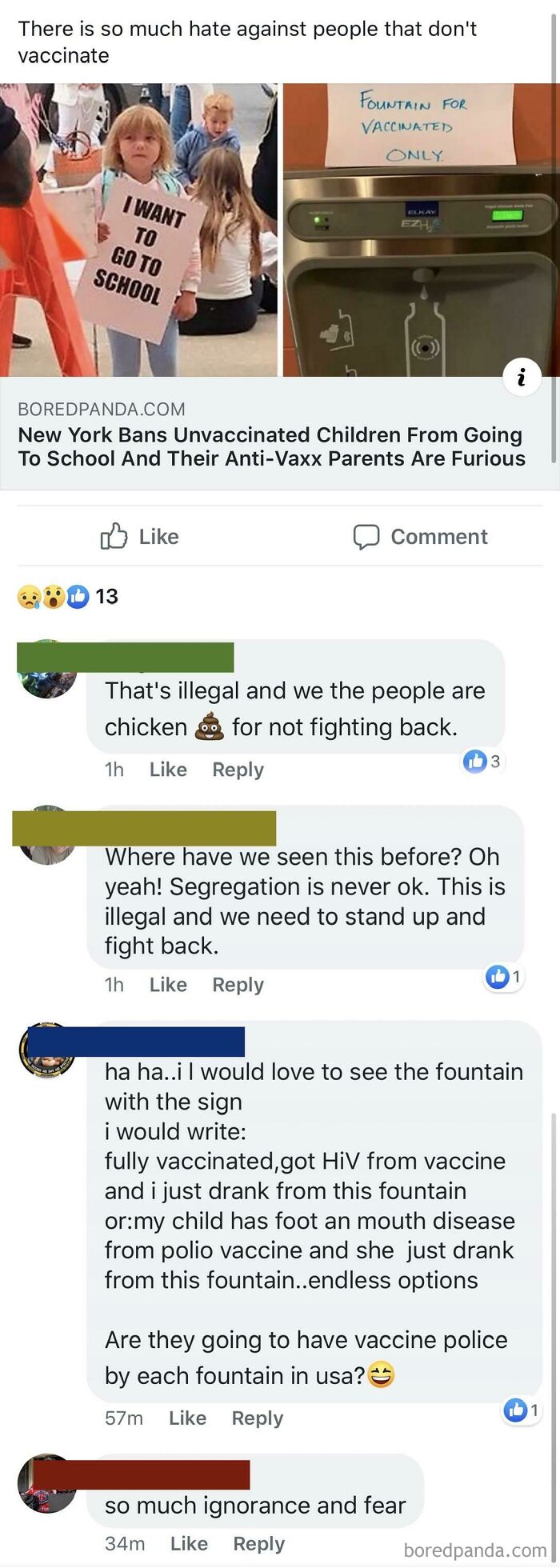 Comparing Trying To Keep Possibly Deadly Diseases Spreading Because Of Their Stupidity To Segregation